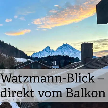 Design Bergzeit Obersalzberg Mit Watzmann-panorama & 2 Balkonen 贝希特斯加登